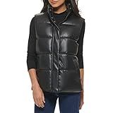 Levi's Women's Vegan Leather Puffer Vest, Black, XX-Large | Amazon (US)