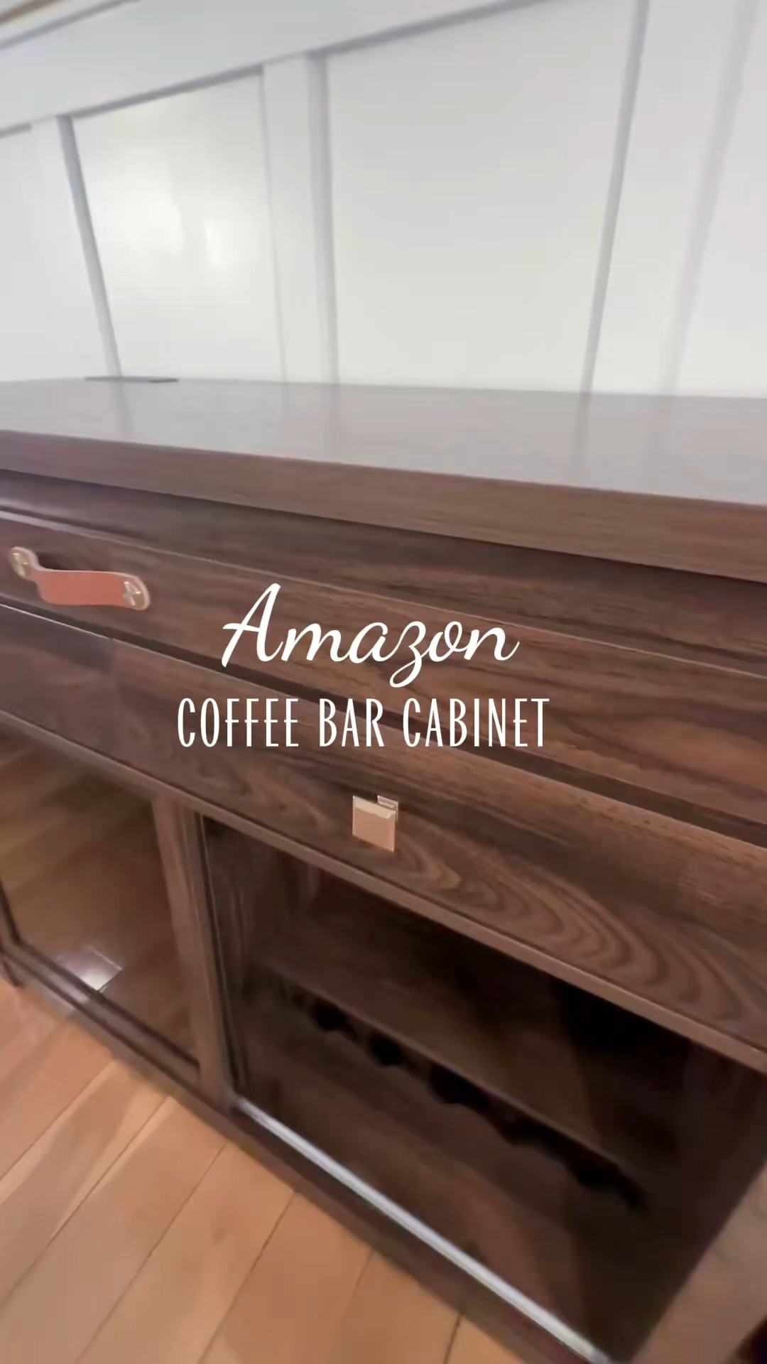 Amazon coffee bar cabinet = instant upgrade. Storage is SO good and it makes the whole area look styled. 

#coffeeBar #coffeebarsetup #coffeecorner #coffeeStation #coffeeCart #homeCoffeeBar #kitchenDecor #kitchenFinds #kitchenOrganization #countertoporganization #homeOrganization #organizationideas #pantryorganization #homeRefresh #homeDecorFinds #amazonhome #amazonfinds #amazonmusthaves #amazonfavorites #neutralhome #cozyhome #modernfarmhouse #smallspaceorganization #entrywaydecor #homedecorinspo