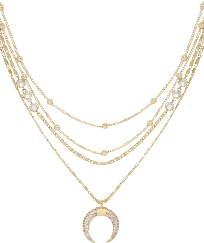 Crescent Horn Multistrand Pendant Necklace | Nordstrom