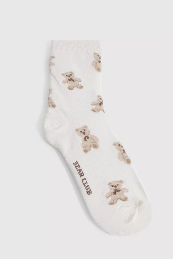 Single Teddy Bear Novelty Socks | Boohoo.com (UK & IE)