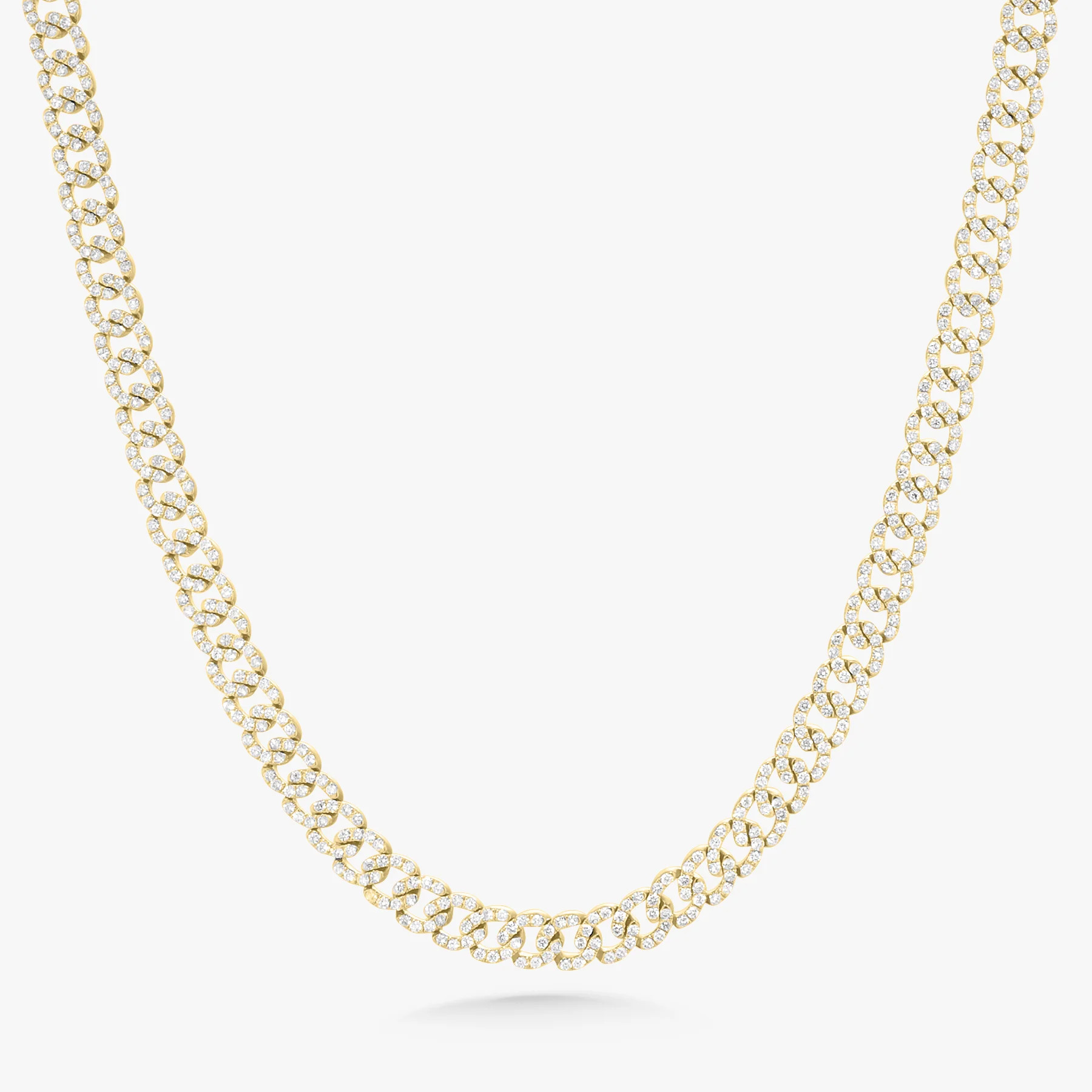 Gia Curb Link Pave Diamond Necklace | RW Fine Jewelry
