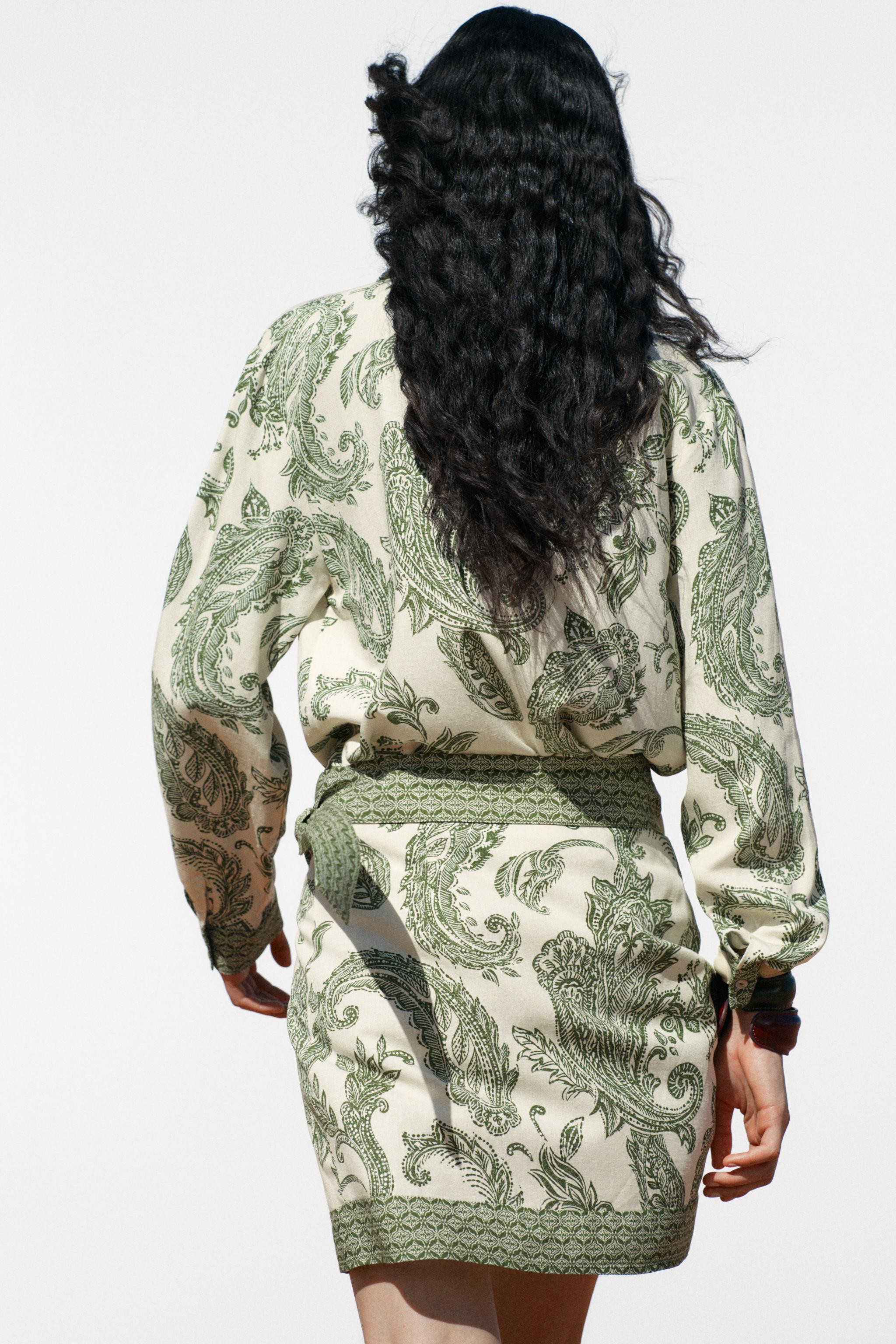 PRINTED SARONG SKIRT | Zara US