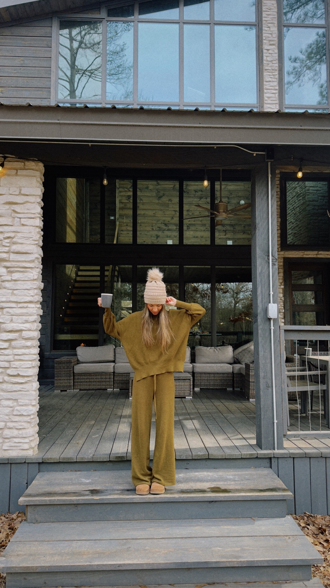 Amazon sweater set is 💯 in a small! Olive green set 
Mini Uggs


#LTKstyletip #LTKfindsunder100 #LTKSeasonal