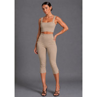 Capri | Cropped Taupe Pants - US 12/ UK 16 / taupe | VSPR US