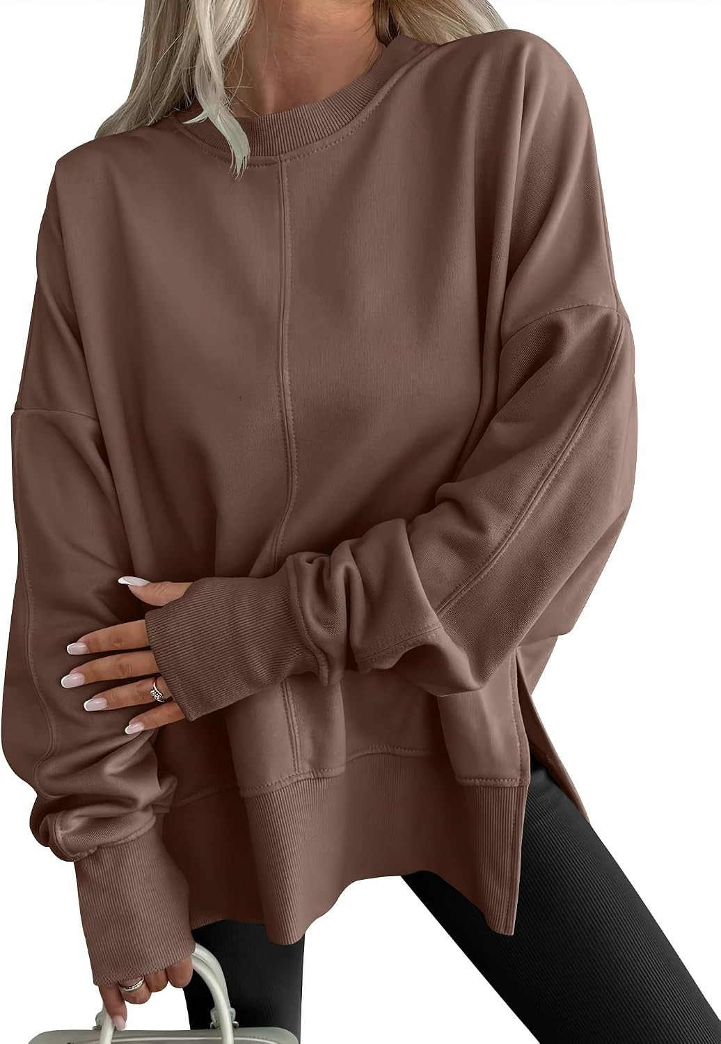ANRABESS Women Oversized Sweatshirts Fall Outfits with Thumbhole | Amazon (US)