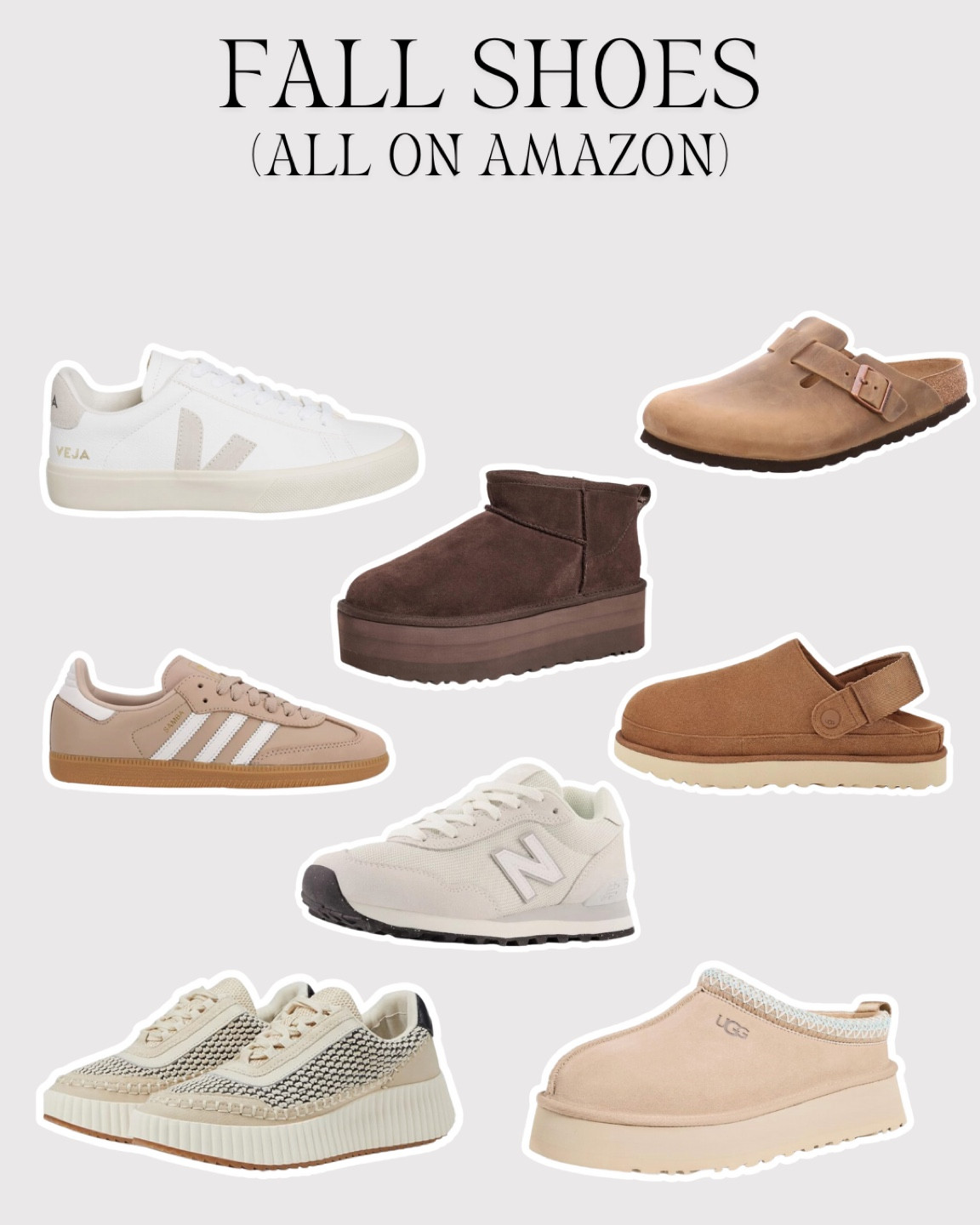 Fall shoes and sneakers all from Amazon! Don’t forget you can shop designer brands and name brands on Amazon! I love getting adidas and uggs from there! 

#LTKSeasonal #LTKShoeCrush #LTKStyleTip
