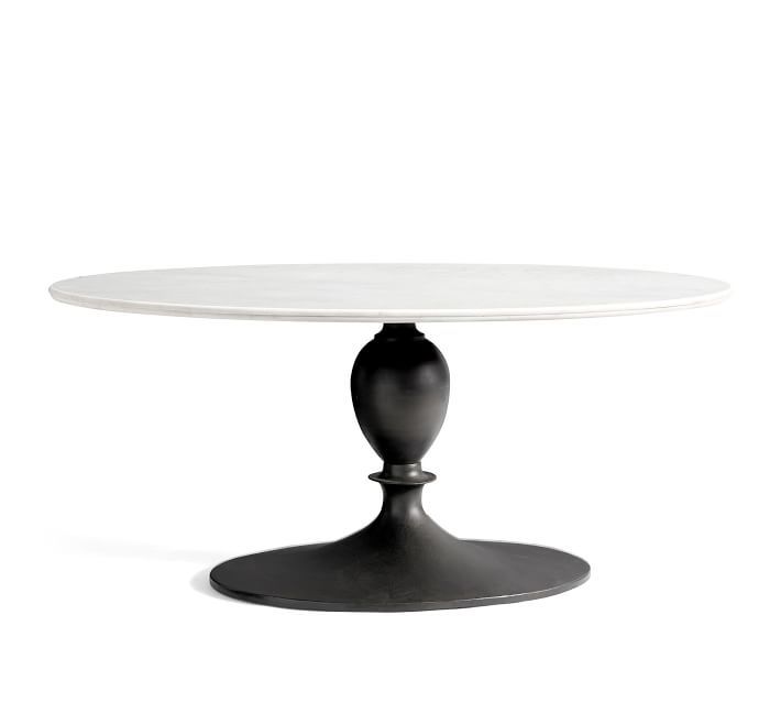 Chapman Oval Marble Dining Table, 70"L x 46"W | Pottery Barn (US)