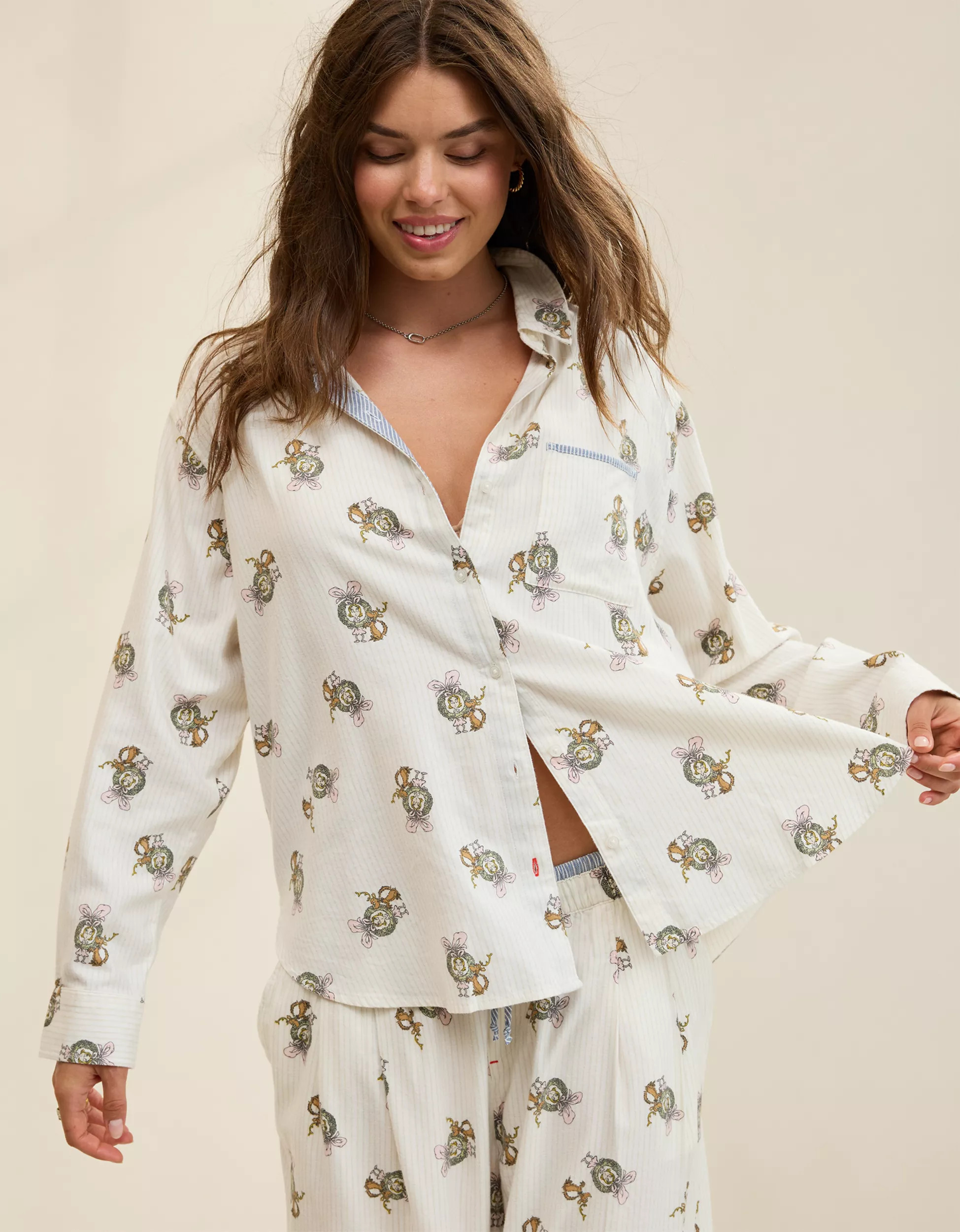 Aerie Flannel Pajama Shirt | Aerie