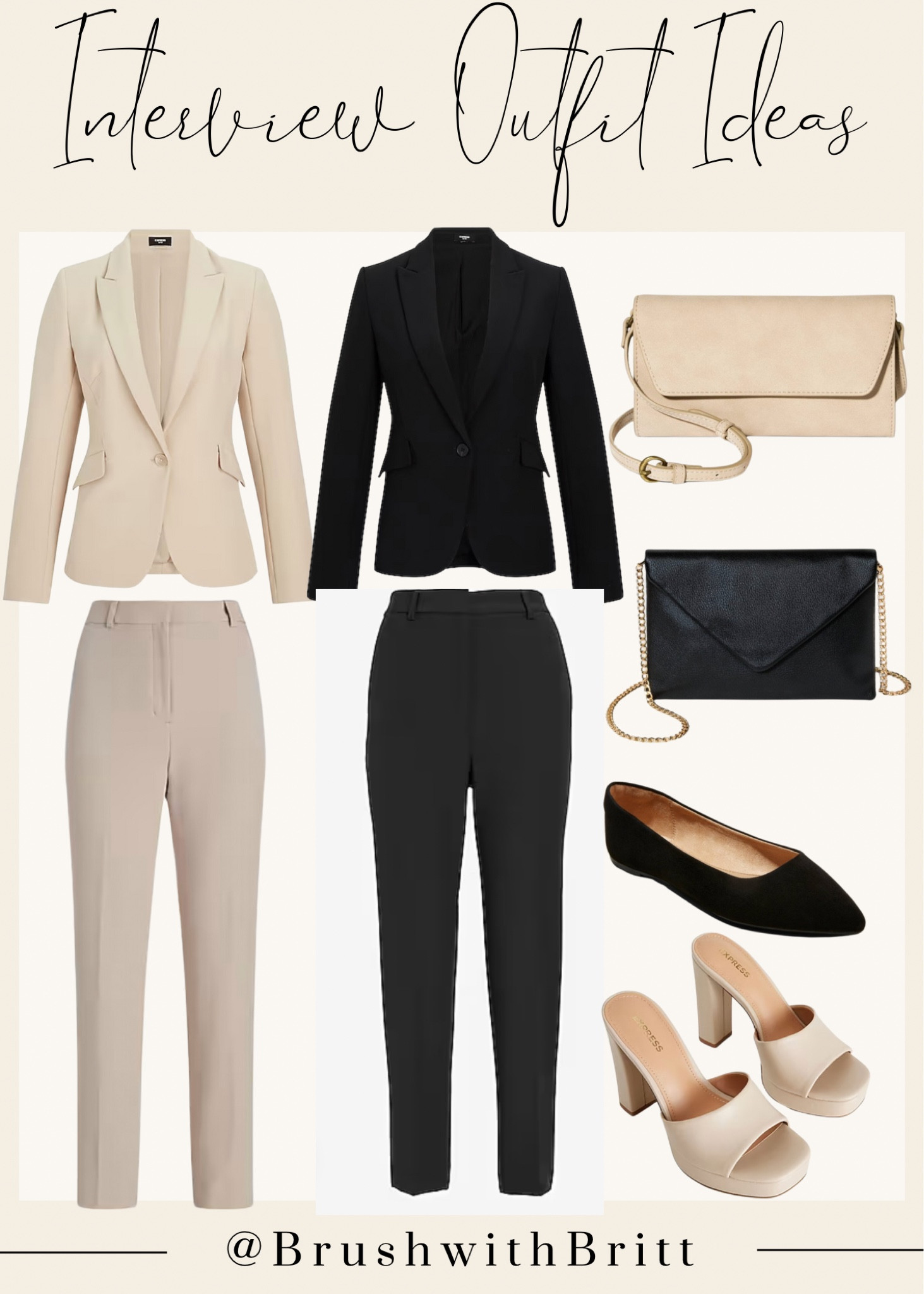Interview outfit idea! | workwear, outfit inspo, outfit for interviews, interview outfit, outfit ideas, purses, blazers, black business suit, neutral business suit, business suit, neutrals, target finds, shoes for women. 

#LTKstyletip #LTKshoecrush #LTKworkwear