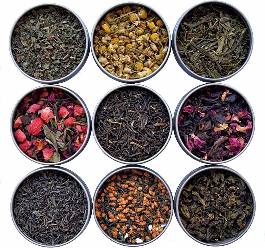 Heavenly Tea Leaves 9 Flavor Variety Pack, Assorted Tea Sampler Set, 9 Loose Leaf Teas & Herbal Tisa | Amazon (US)