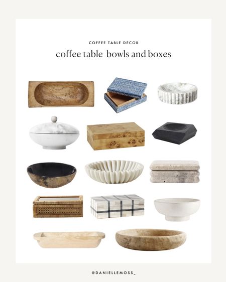 Bowls and boxes for styling your coffee table or shelving.

#LTKFind #LTKhome #LTKstyletip