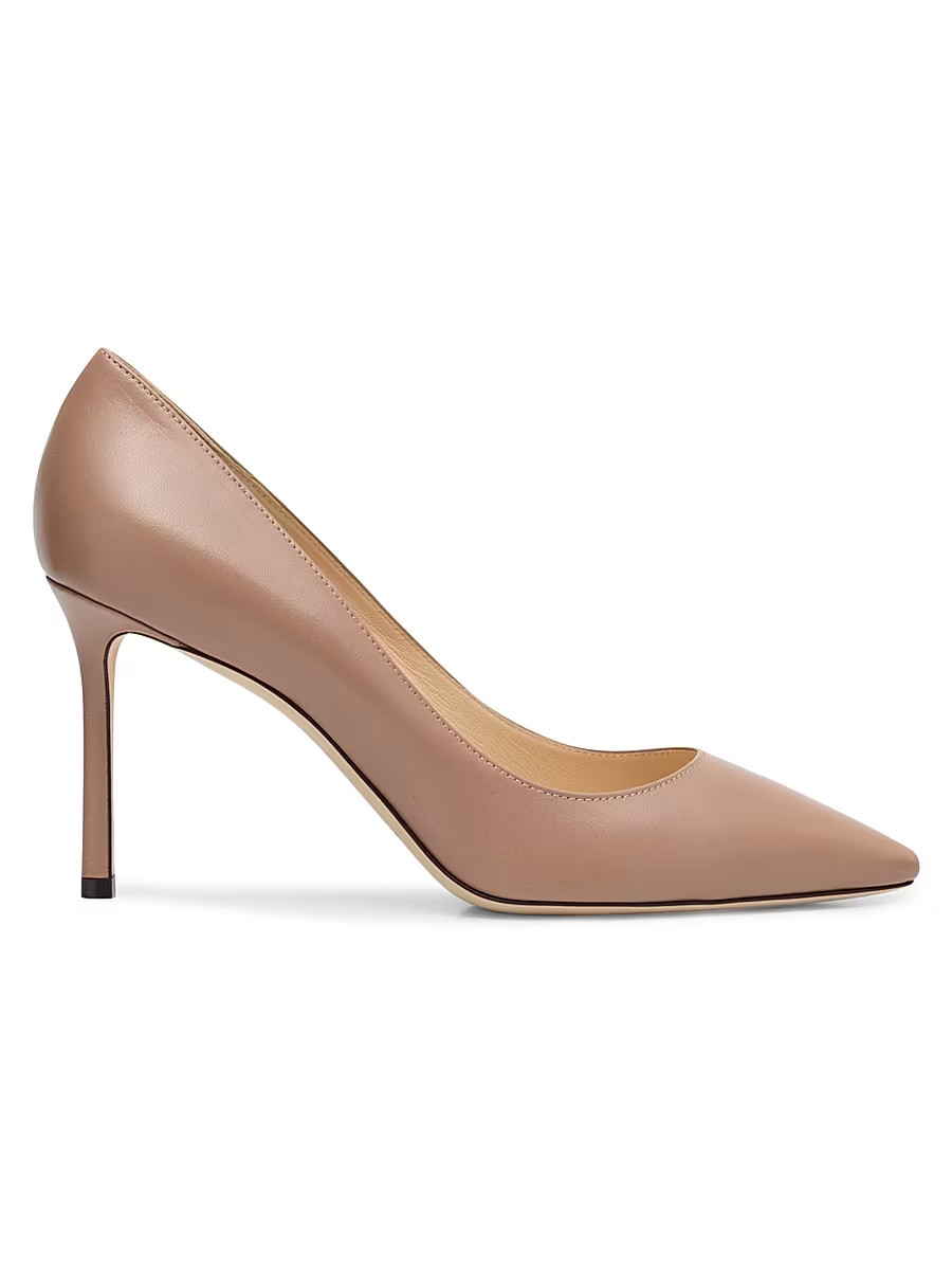 Women's Romy 85MM Leather Pumps - Beige - Size 8.5 | Saks Fifth Avenue
