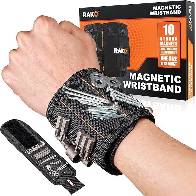 Fathers Day Gifts RAK Magnetic Wristband - Men & Women's Tool Bracelet with 10 Strong Magnets to ... | Amazon (US)