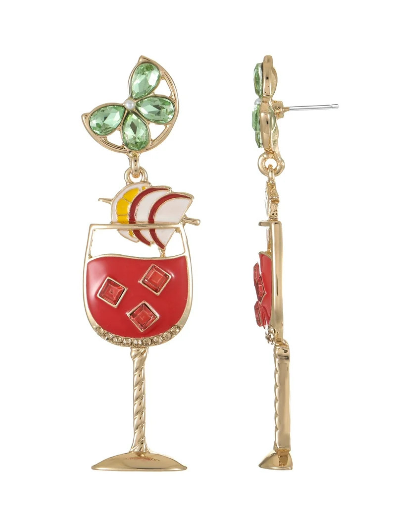 Packed Party Women's Fall Cider Cocktail Earrings, 1 Pair | Walmart (US)