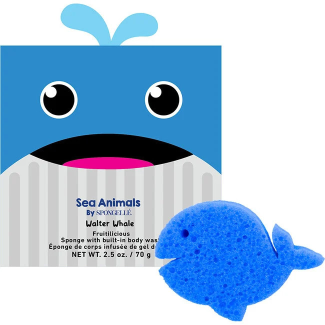 Spongelle | Sea Animals, Walter Whale (Blue, Size 3 oz) | Maisonette | Maisonette