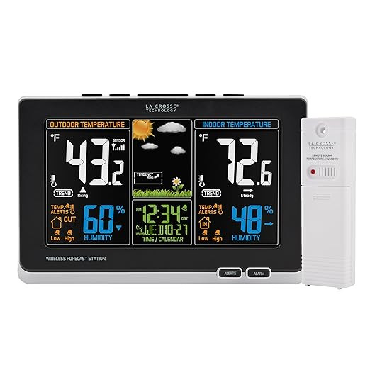La Crosse Technology Advanced Weather Station with Full-Color LCD & Atomic Time - Monitor Indoor/... | Amazon (US)