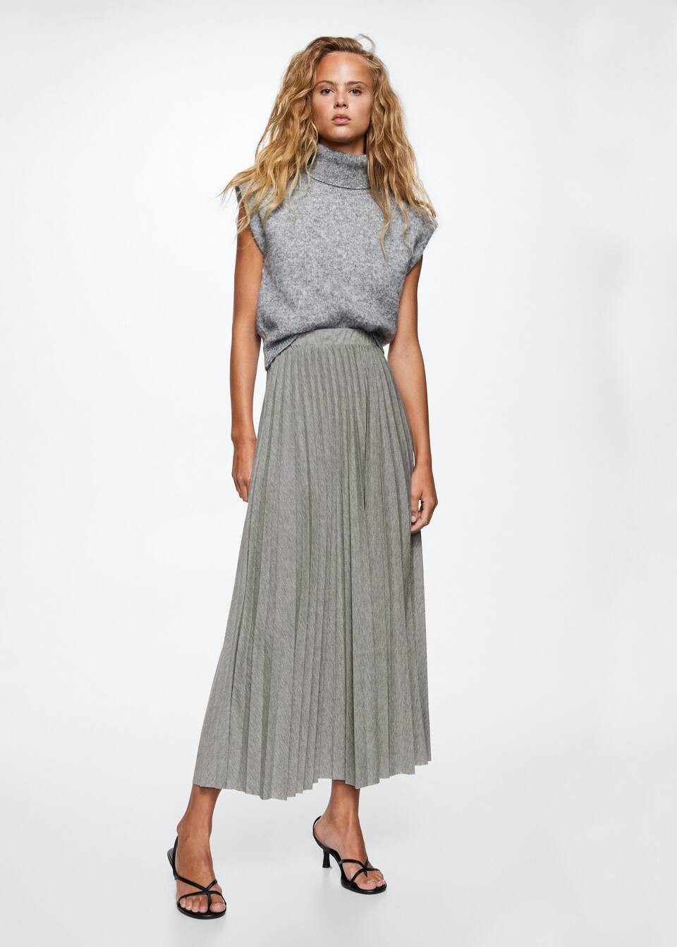 Pleated midi skirt | MANGO (US)