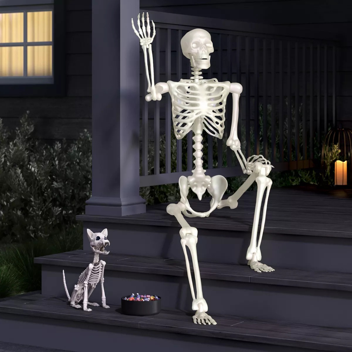 60" Poseable Skeleton Halloween Decorative Prop Iridescent - Hyde and EEK! Boutique™ | Target