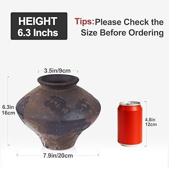 Wabi Sabi Rusty Vintage Vase, 6.3" Tall Wabi Sabi Decor Rustic Farmhouse Pottery Vase for Centerp... | Amazon (CA)