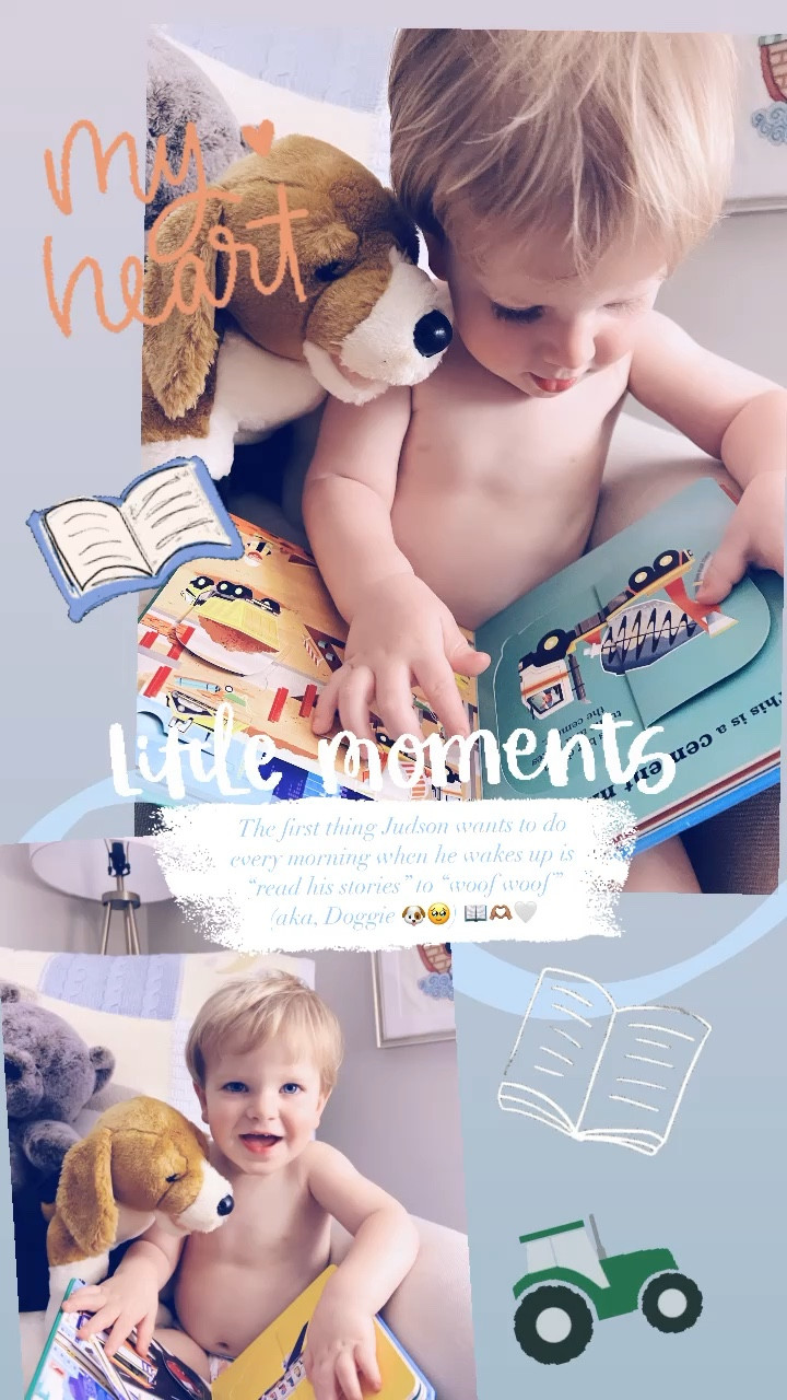 The first thing Judson wants to do every morning when he wakes up is “read his stories” to “woof woof” (aka, Doggie 🐶🥹) 📖🫶🏽🤍

#LTKfamily #LTKhome #LTKbaby