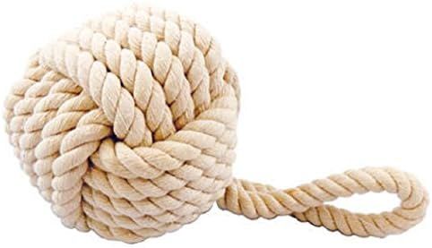 Barry Owen Co. Inc. White Rope Monkey Fist Knot Hanging Decor | Amazon (US)