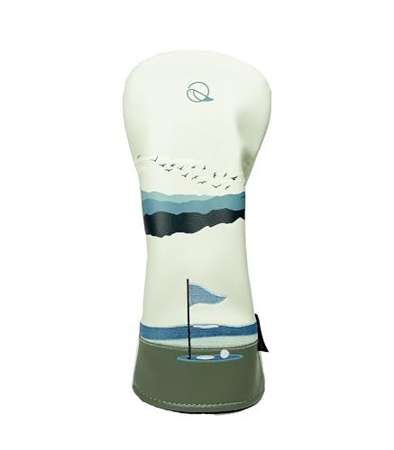 Golf Headcover for Hybrids and Fairway Woods Premium Leather Head Cover. Digitally Printed and Embroidered Design. (Mountain Course) | Amazon (US)