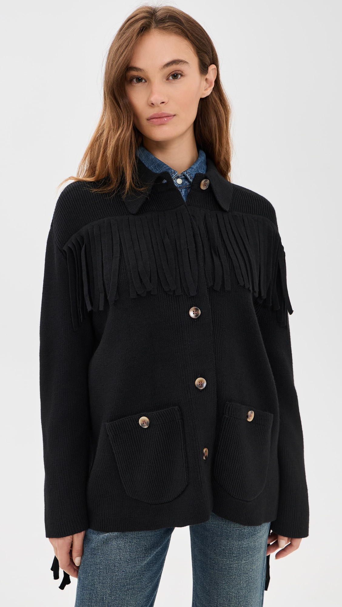 The Western Fringe Sweater Jacket | Shopbop