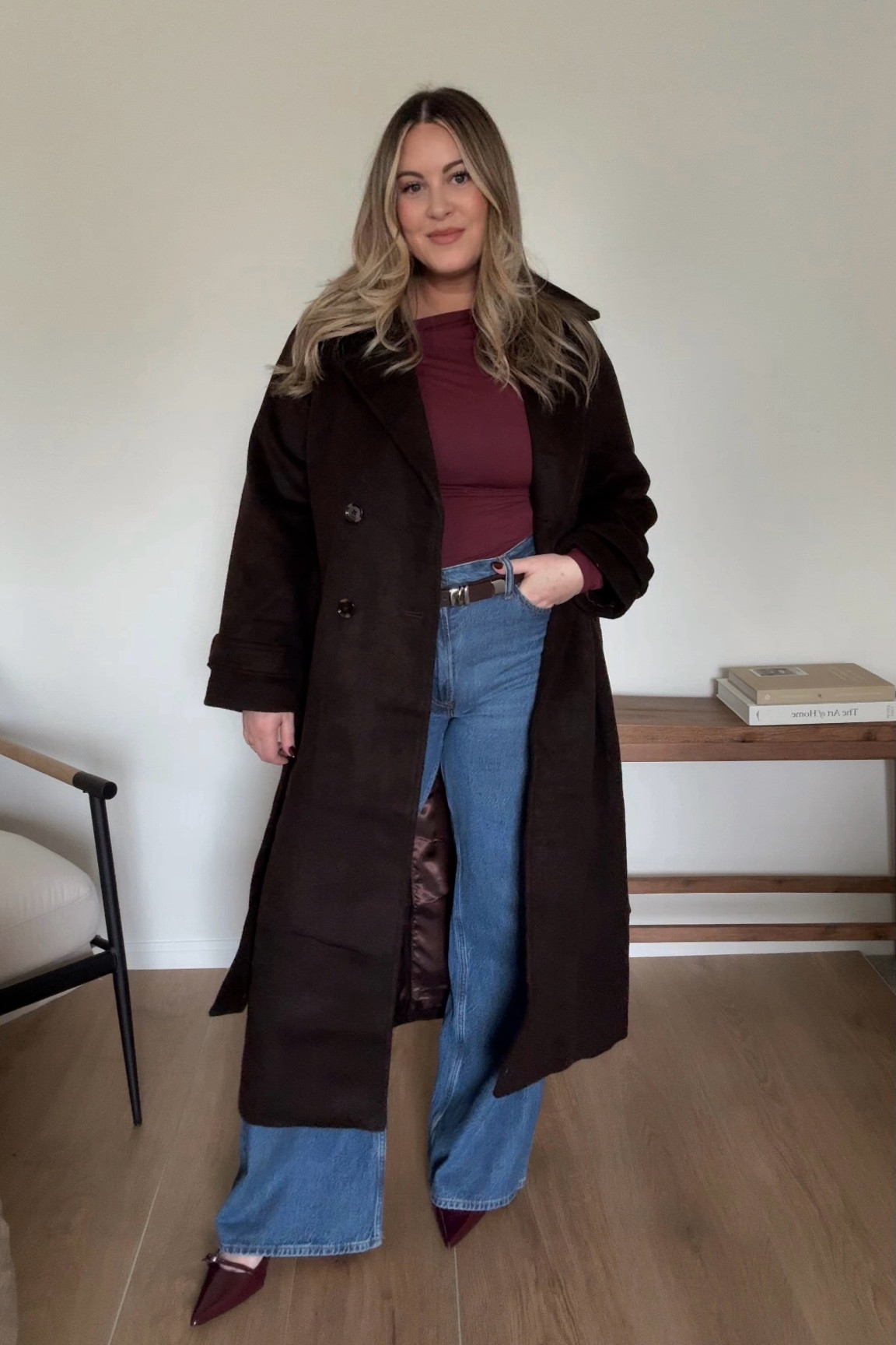 #AbercrombiePartner 〰️ Favorites from the @Abercrombie sale! Love this thick, quality staple coat. Comes in a bunch of other colors, too. Runs oversized, so I sized down to a S. Wearing a M in top and 30L in jeans.

Abercrombie outfit, holiday outfit, casual holiday outfit, holiday outfit idea, winter outfit, date night outfit, long coat, holiday jeans outfit wide leg jeans outfit

#LTKCyberWeek #LTKHoliday #LTKSaleAlert
