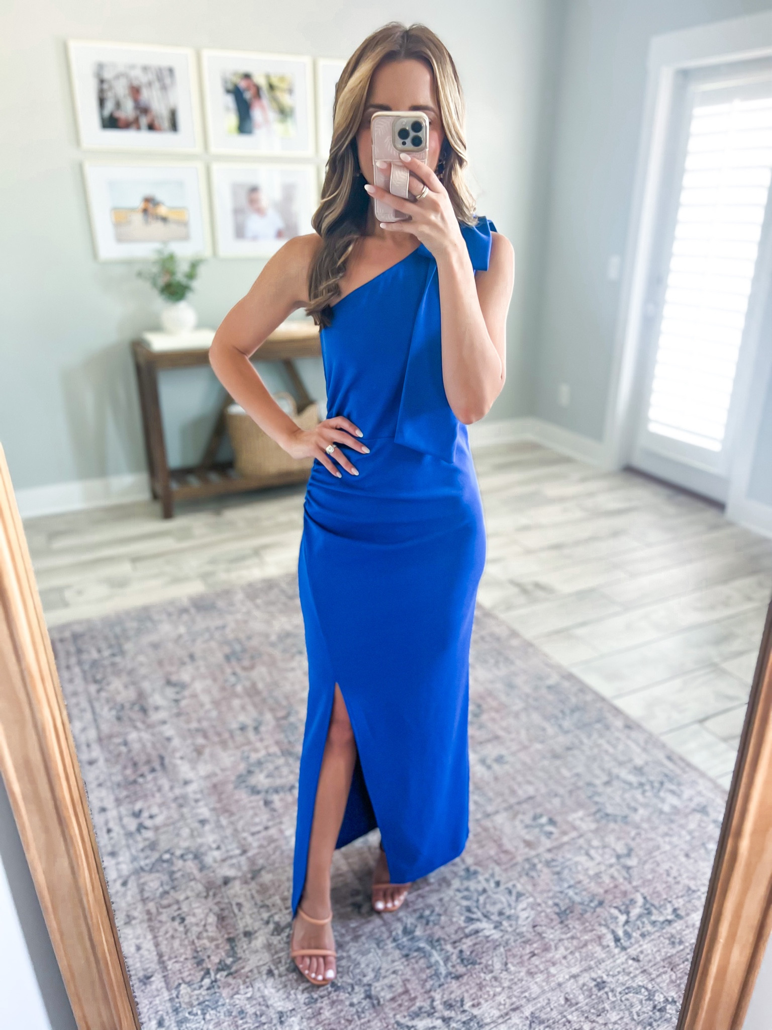 cobalt blue dress amazon Sweetheart Navy Blue Appliques A-line Ruffle Long Prom Dress  Dreamdressy