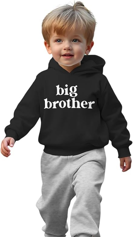 Big Brother Outfit Toddler Baby Boy Big Brother Hoodie Sweatshirt Pant Set Sweatsuit Fall Winter ... | Amazon (US)