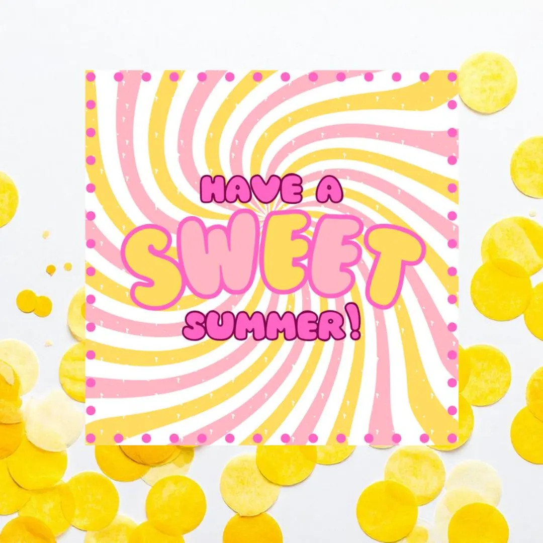 Summer Gift Tag: Party Favor Tag, 3x3 (digital Download) - Etsy | Etsy (Global)