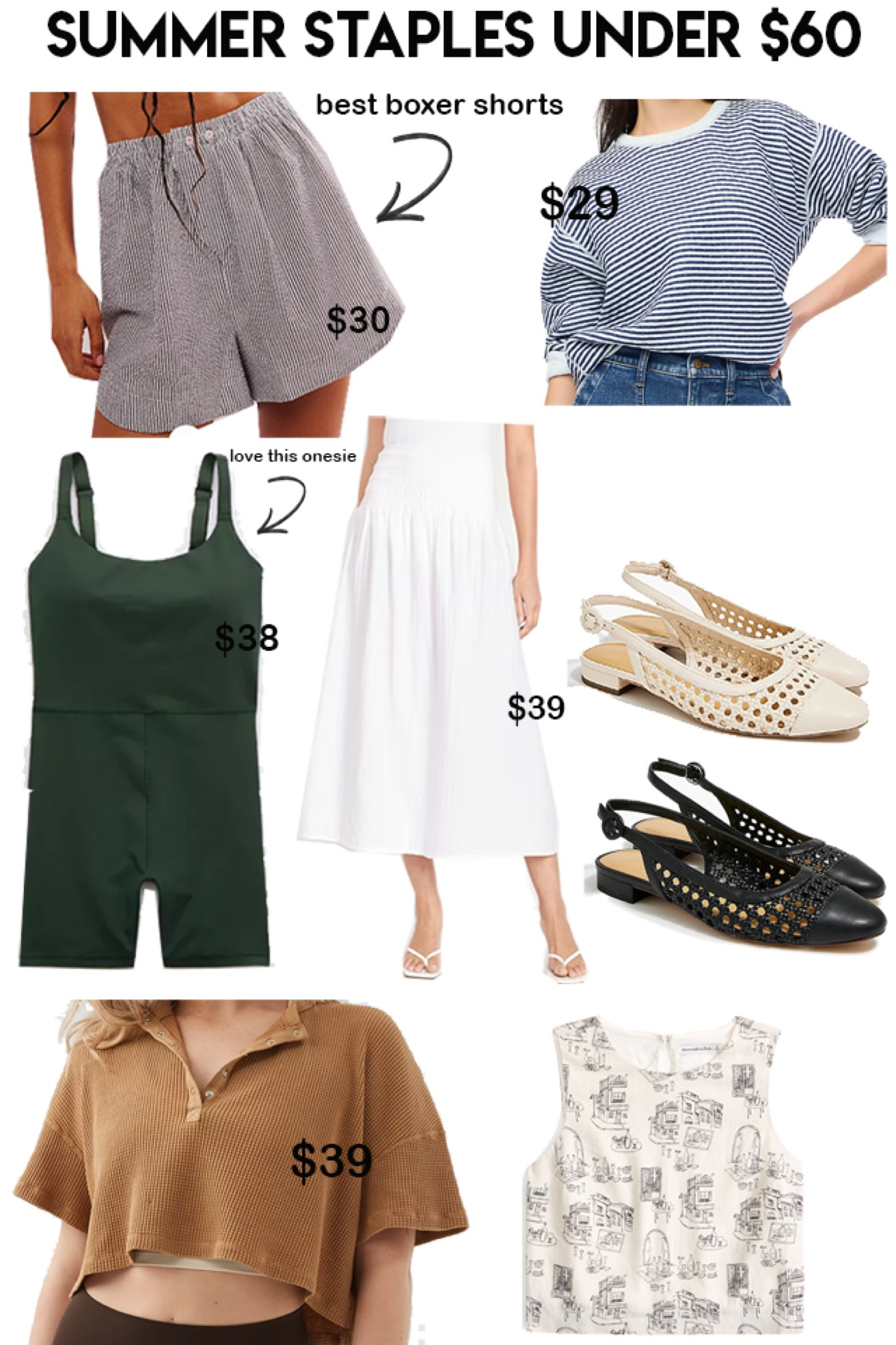 Summer staples under $60

#LTKfindsunder50 #LTKfindsunder100 #LTKsalealert