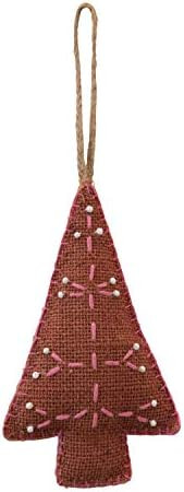 Amazon.com: Creative Co-Op 6" H Jute Tree w/Beads & Pink Embroidery, Burgundy Textile Ornaments, ... | Amazon (US)