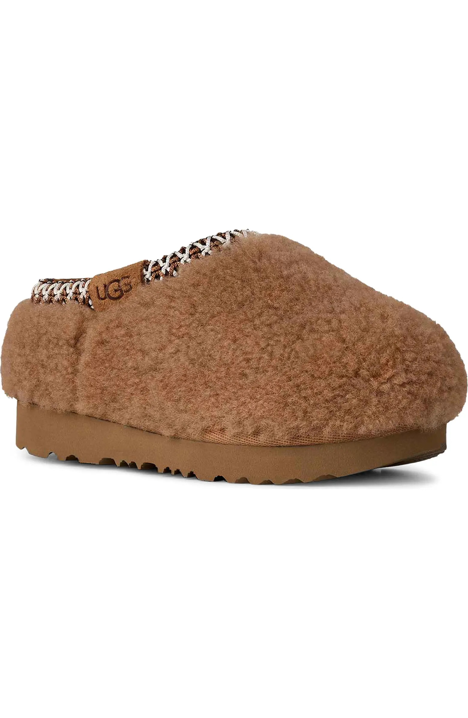 UGG® Kids' Tasman Maxi Curly Genuine Shearling Slipper | Nordstrom | Nordstrom