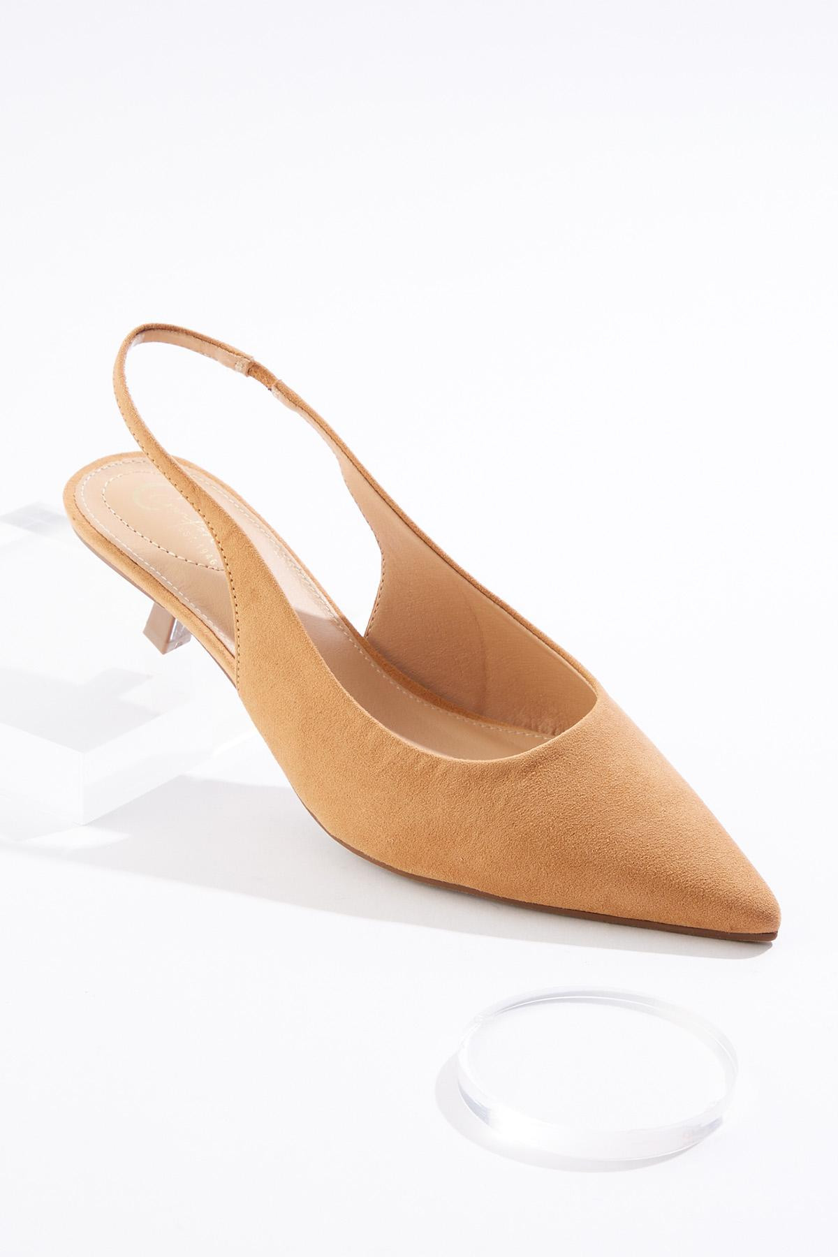 Faux Suede Slingback Heels | Cato Fashions