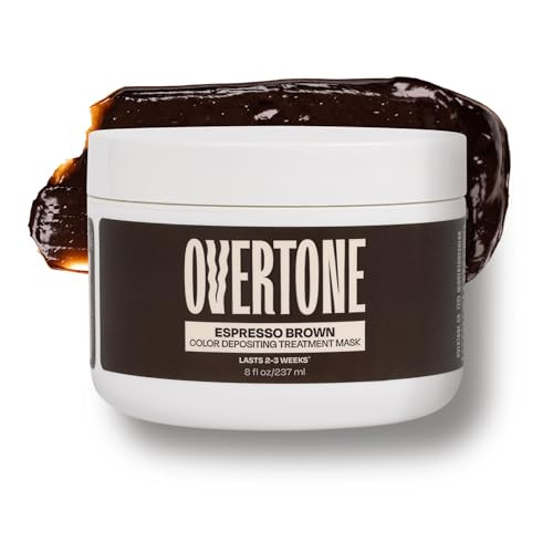 Overtone Semi Permanent Hair Color Conditioner, Espresso Brown, 8 oz, Nourishing, Damage-Free, Color Depositing Mask for All Hair Types with Shea Butter & Coconut Oil, Vegan & Cruelty-Free | Amazon (US)