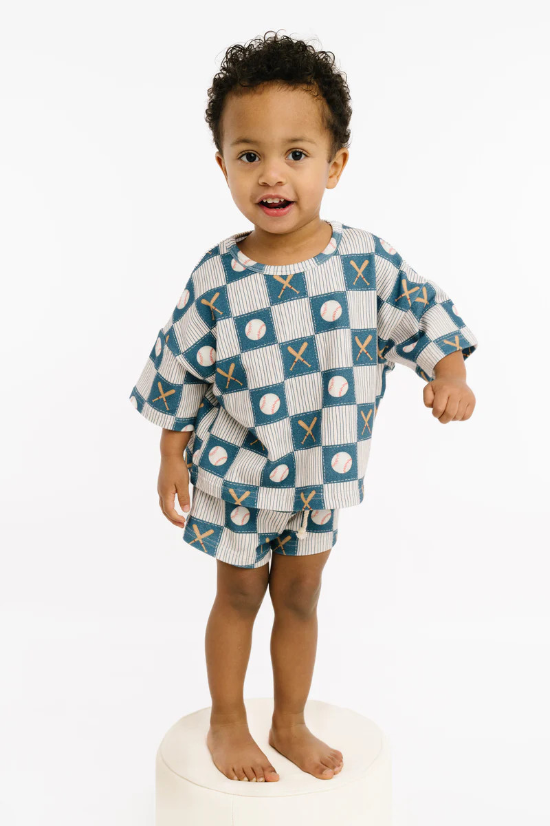 Baseball Patchwork Slouchy Set | Little One Shop Co