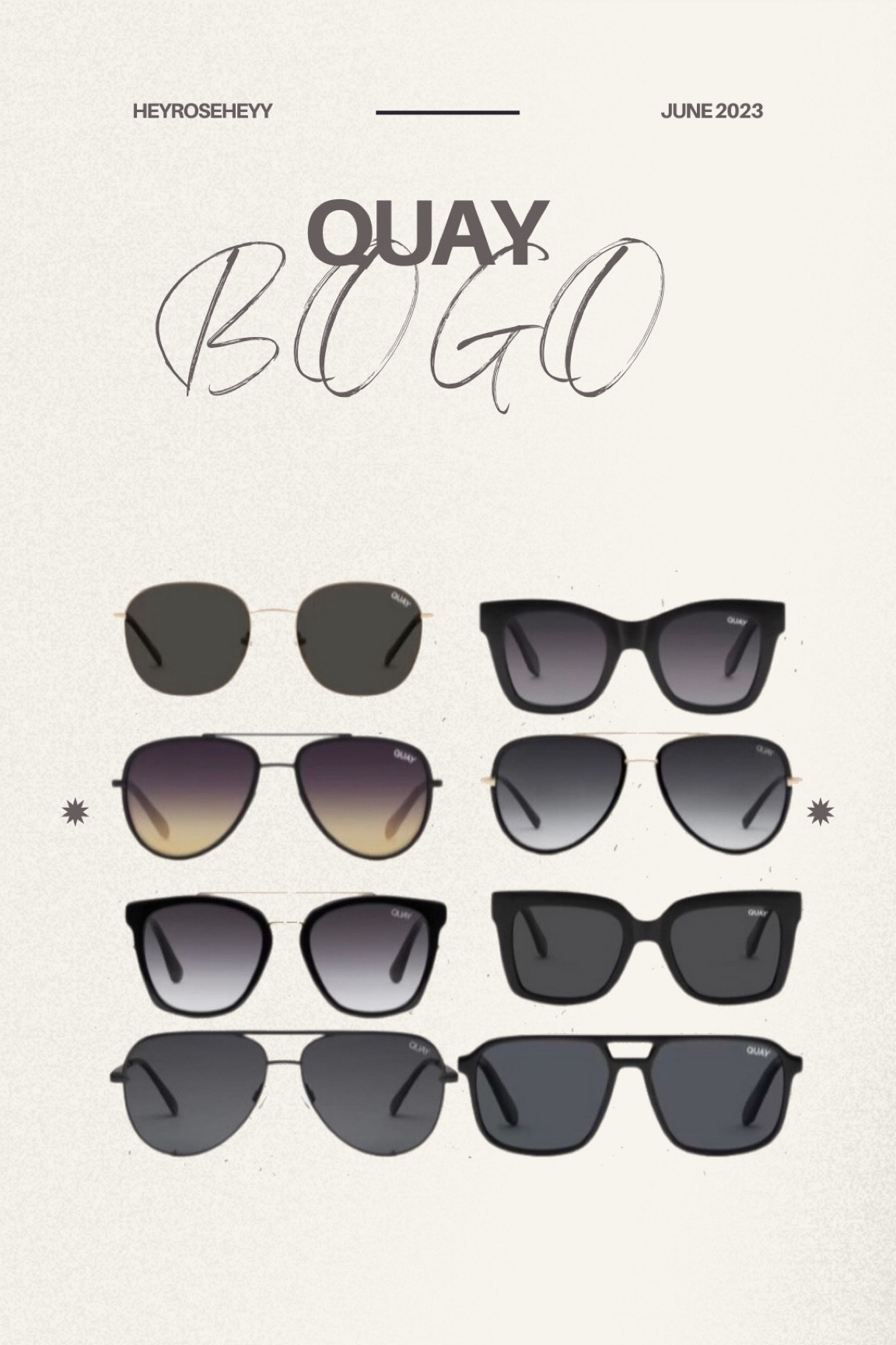 Quay BOGO today // quay sunglasses // my most worn sunglasses by far // polarized// summer trends 

#LTKstyletip #LTKsalealert #LTKunder100