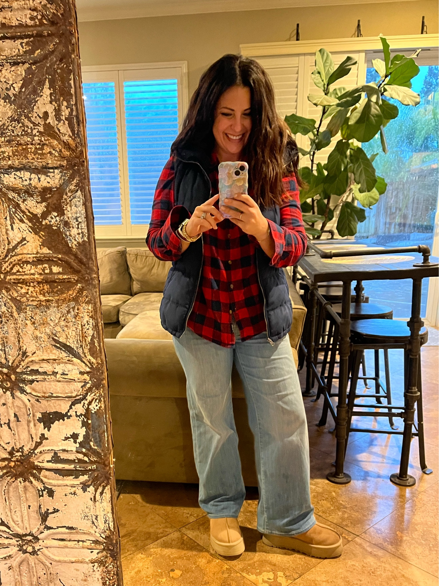 I got caught in a downpour after school today. I might not look like it, but I was soaking wet in this pic. 

#LTKOver40 #LTKShoeCrush #LTKPetite