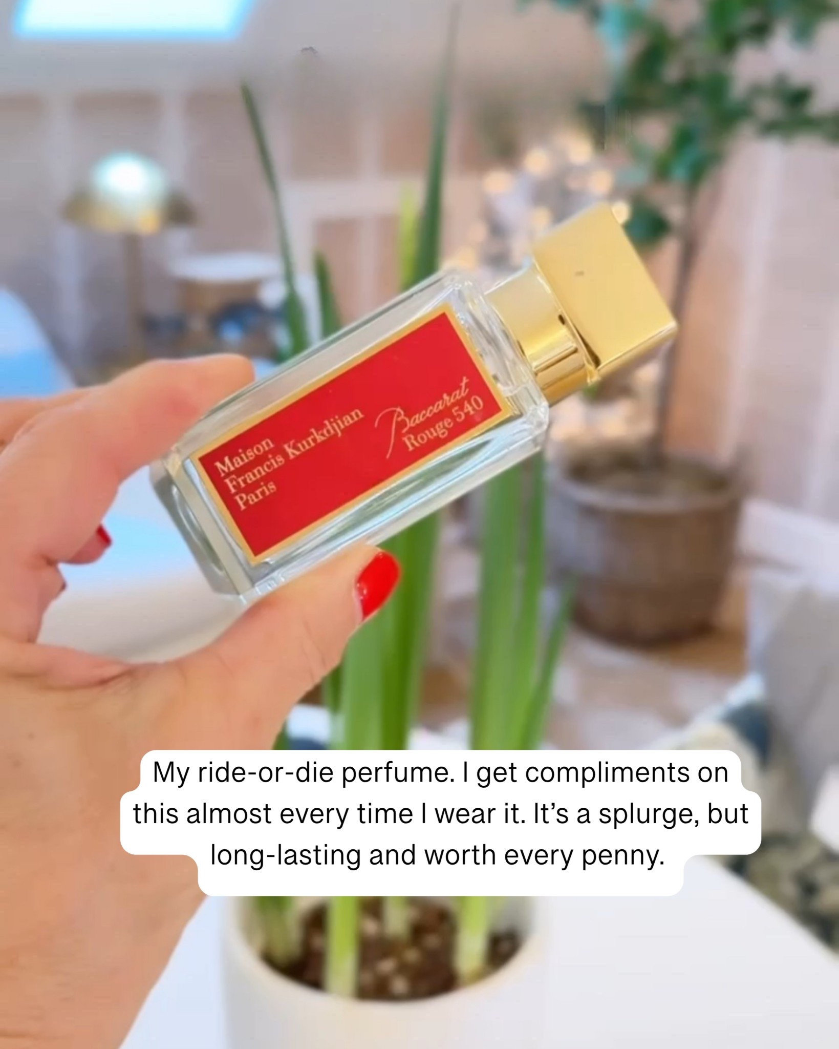 My ride-or-die perfume. I get compliments on this almost every time I wear it. It’s a splurge, but long-lasting and worth every penny. 