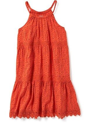 Old Navy Suspended Neck Tiered Sundress For Girls Size L (10-12) - Red print | Old Navy US