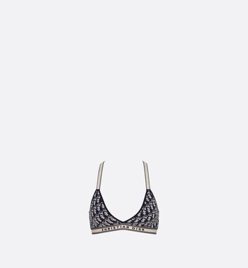 Blue Dior Oblique Technical Cotton | Dior Couture