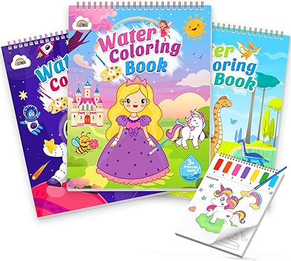 ZMLM Paint with Water Coloring Books for Toddlers - Mess Free Painting Activity for Kids - Arts &... | Amazon (US)