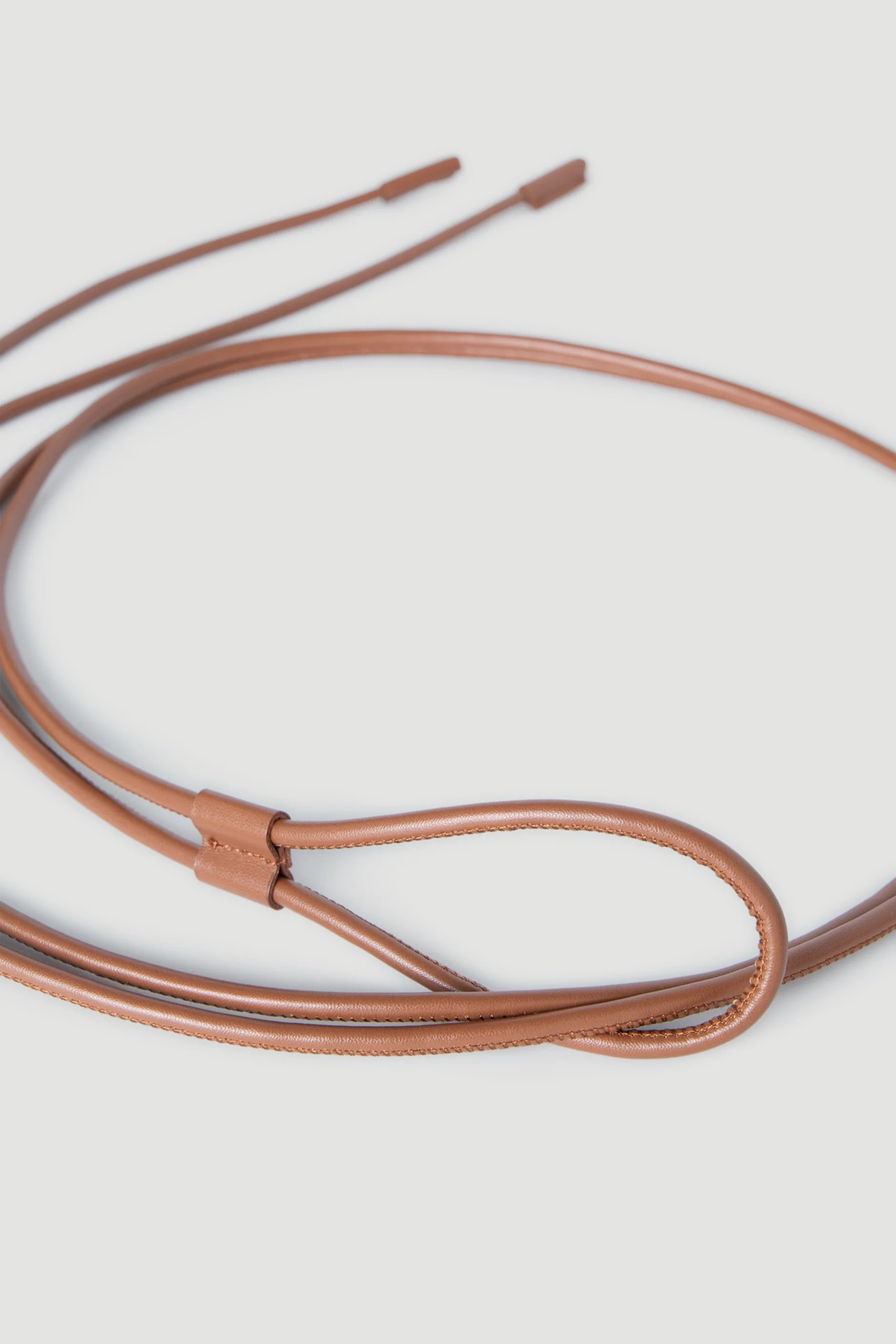 Charlie Thin Wrap Belt - Tan | DECJUBA
