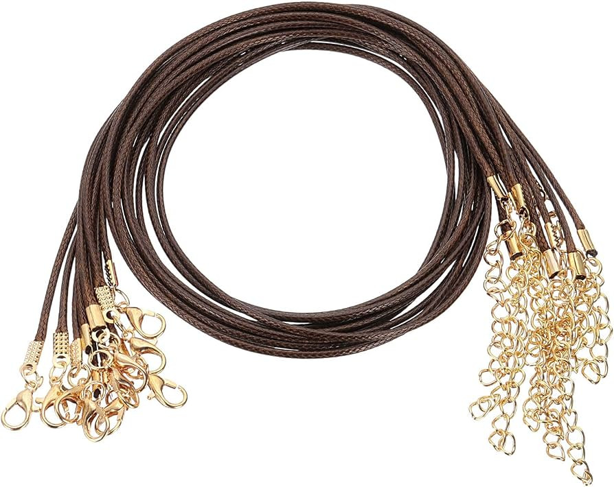 HARFINGTON 20pcs Waxed Necklace Cord Bulk, 18 Inches and 1.5mm Dia Necklace String Rope with Clas... | Amazon (US)