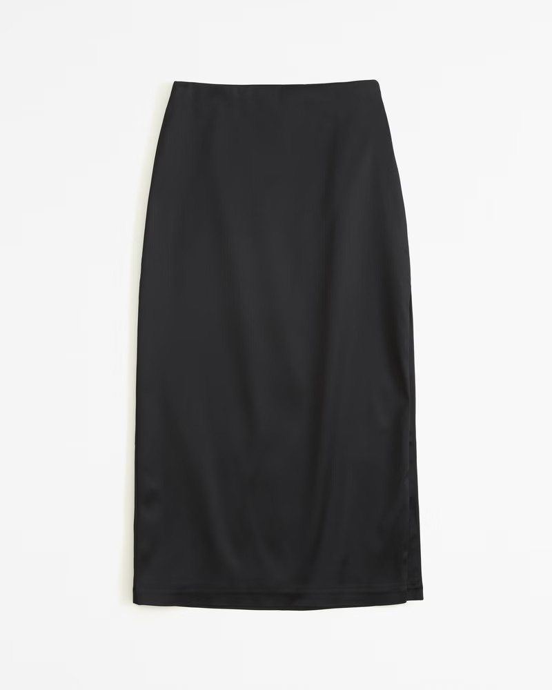 Satin Sculpt Midi Skirt | Abercrombie & Fitch (US)