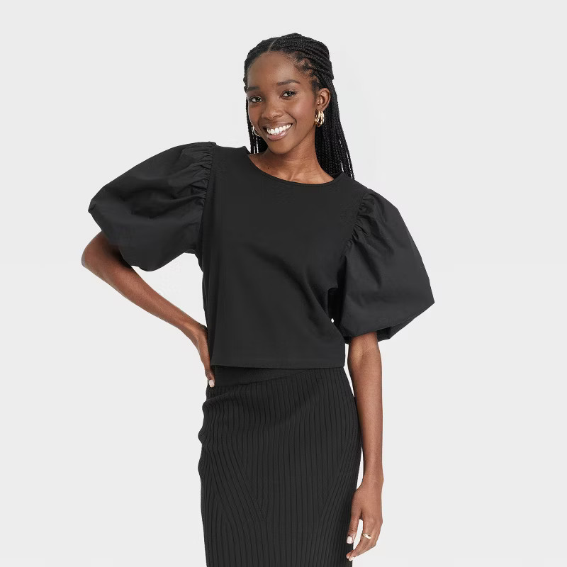 Women's Puff Short Sleeve T-Shirt - A New Day™ | Target