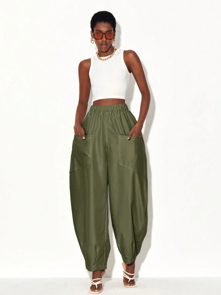 GYD studio Designer Studio Oversized Baloon Shape Trousers,Women Clothes,For Summer | SHEIN
