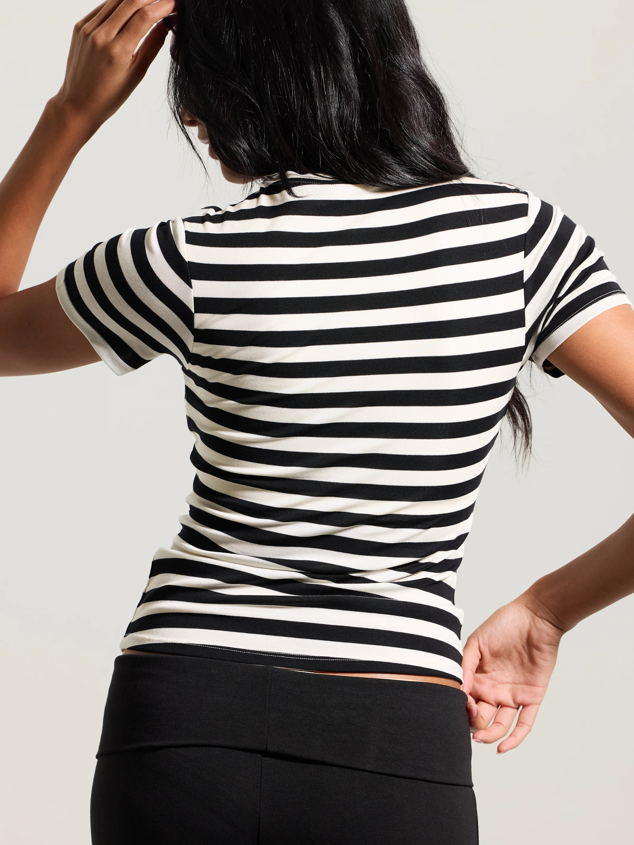 Crew Neck Braless T-Shirt | Klassy