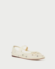Leonie Cream/Clear Ballet Flat | Loeffler Randall
